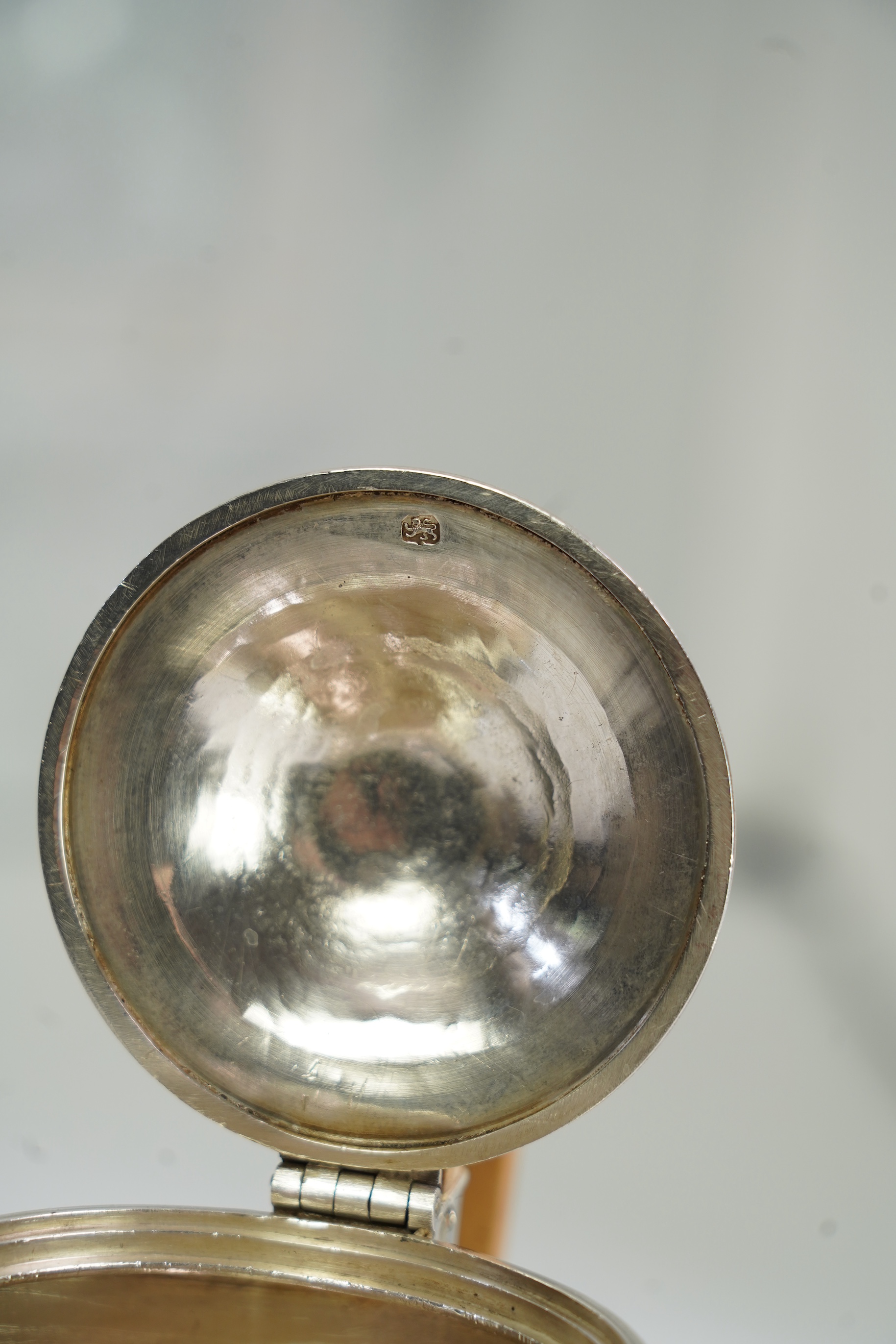 A George silver hot water jug, by John Eames